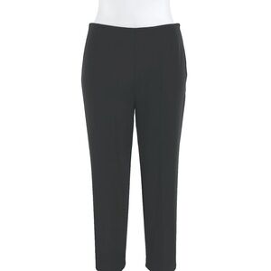 Maison d' Amelie Black Pants Flat Front Elastic Back Waist Straight Leg Size 10